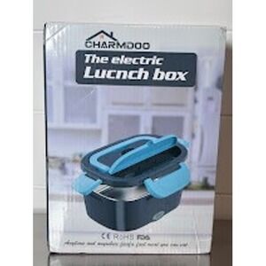 Charmdoo Electric Lunch Box Food Warmer Portable Heated Container Gray Blue